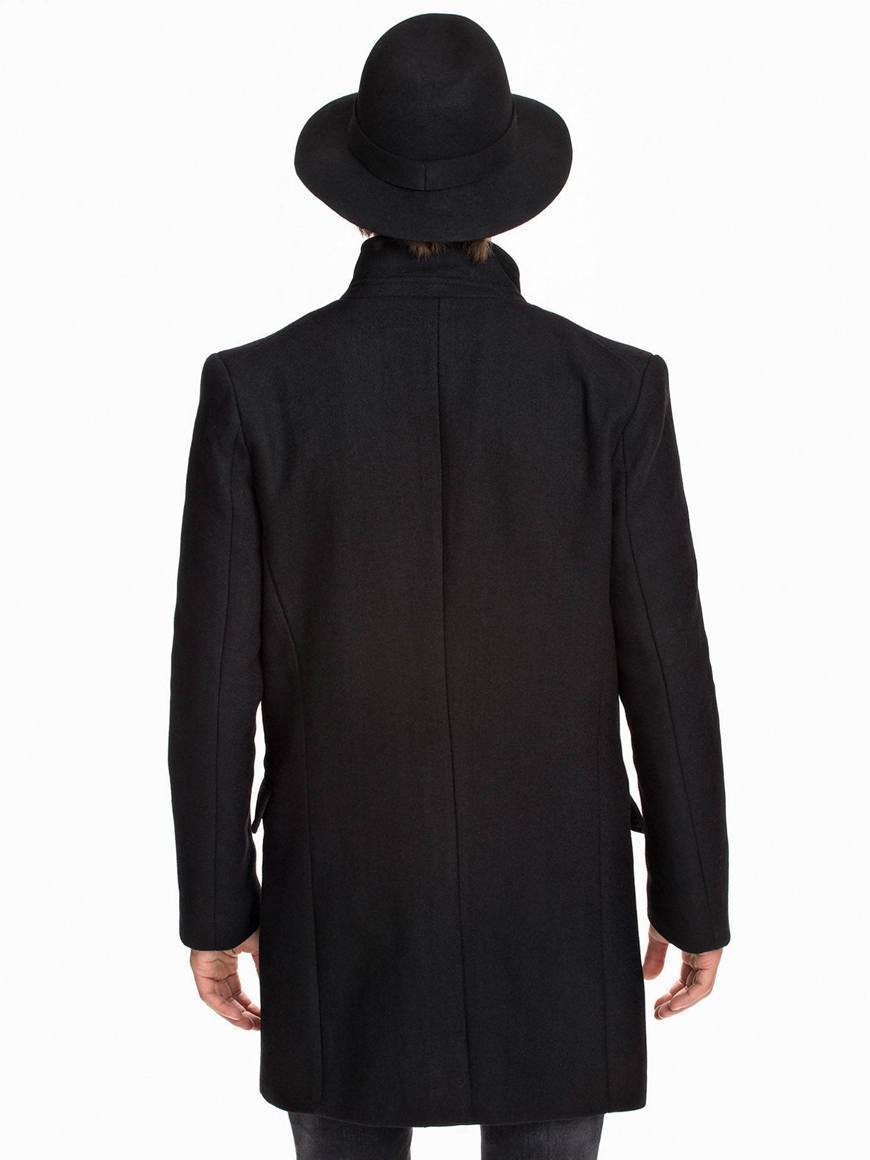 Contrasted collar jacket