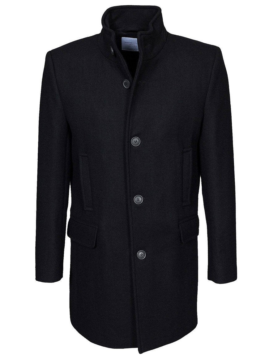 Contrasted collar jacket